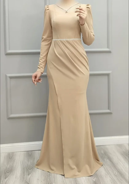 پیراهن بلند نگین 7006