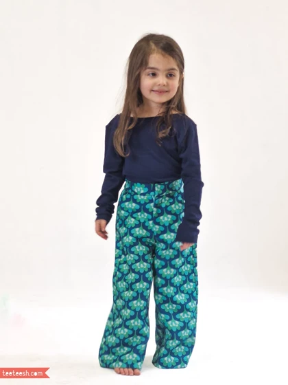 شلوار طرحدار سبز