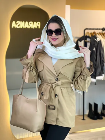 بارانی چهار دکمه نسکافه ای 010208