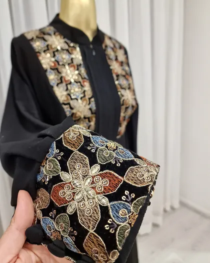 عبا صدف مشکی آتنا