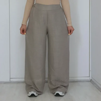 شلوار بگ پارچه ای زنانه مدل کاترین