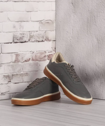 کفش ونس اسپرت طوسی تیره و کرم 8161