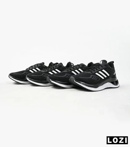 کفش کتانی مردانه مشکی سفید Adidas running shoes