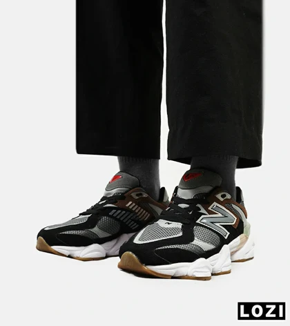 کفش کتانی مردانه و زنانه مشکی طوسی قهوه ای NEW BALANCE 9060