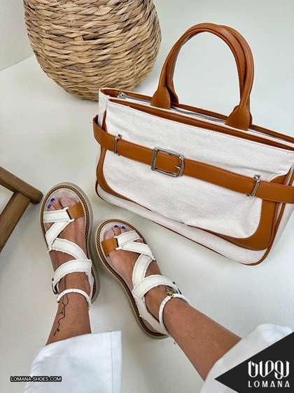 ست کیف وندا و صندل تسمه ای جودون لومانا