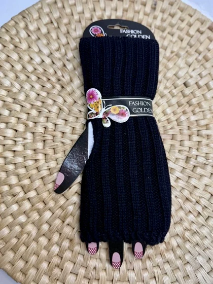 دستکش بافت دخترانه ساق کوتاه