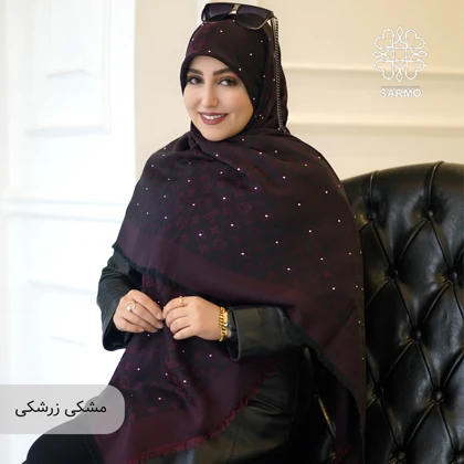 روسری نخ کشمیر آلیس نگین‌دار