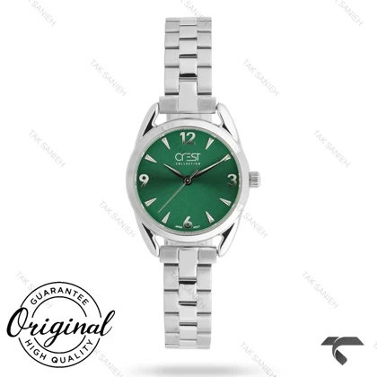 ساعت کرست زنانه مدل 9052-2 نقره ای سبز Crest Crest-11261-L