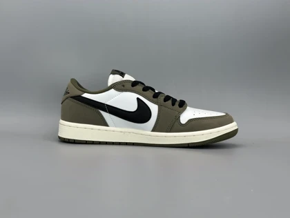 کتانی نایکی جردن1لو اولیو/Nike Air Jordan 1 low