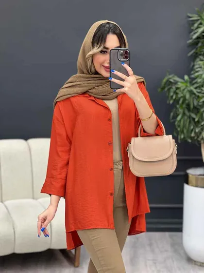 مانتو دکمه مخفی بغل چاک