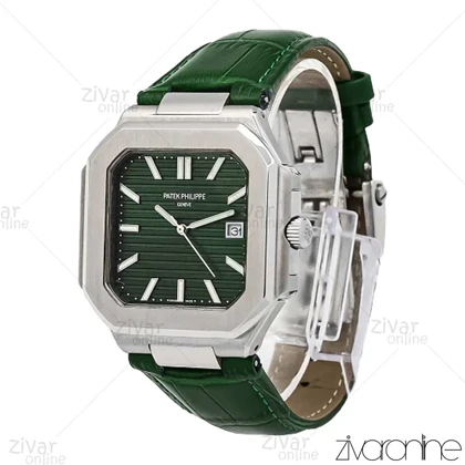 ساعت پتک فیلیپ کوبیتوس مردانه بند چرمی سبز 106929