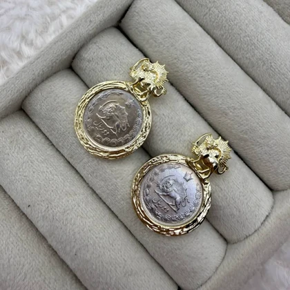 گوشواره طرح سکه قدیم