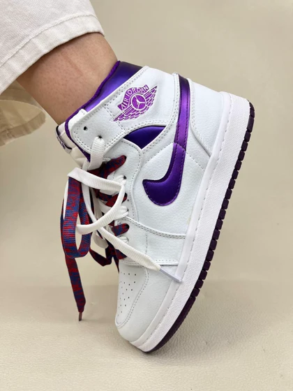 کتانی ونس زنانه ساق‌دار ایر جردن 1 کرومی 1 NIKE AIR JORDAN کد 912
