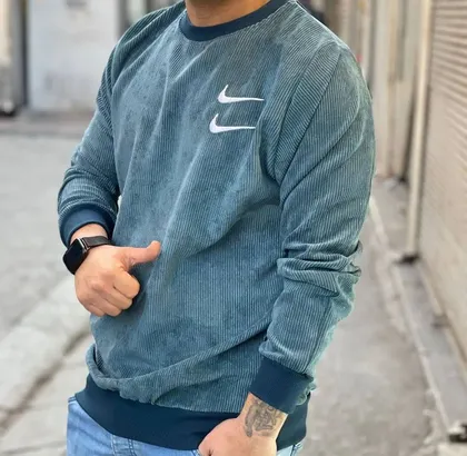 دورس یقه گرد مخمل Nike رنگ سبز