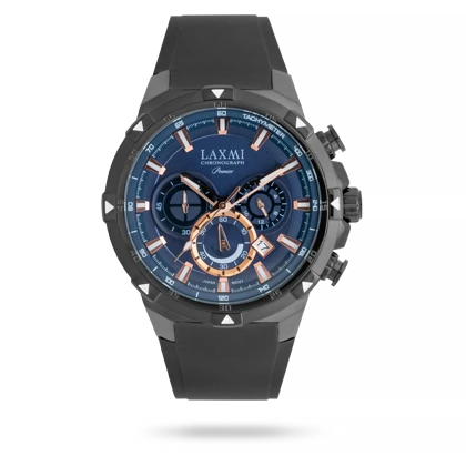 ساعت مچی مردانه لاکسمی بند سیلیکون مشکی کد Laxmi 8908/5