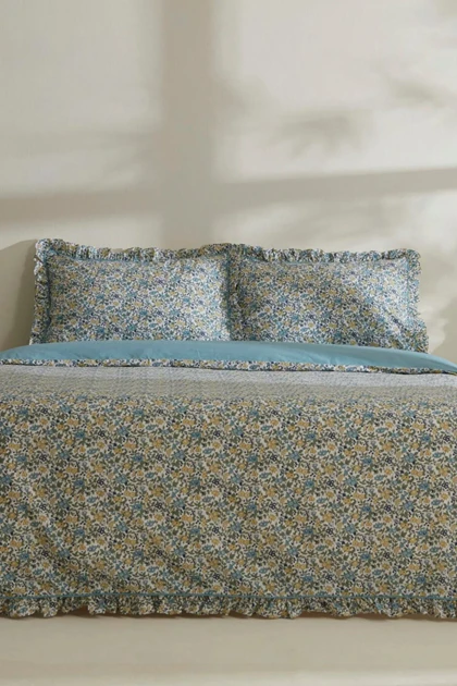 سرویس روتختی دو نفره Karaca Home مدل Minay پنبه - آبی
