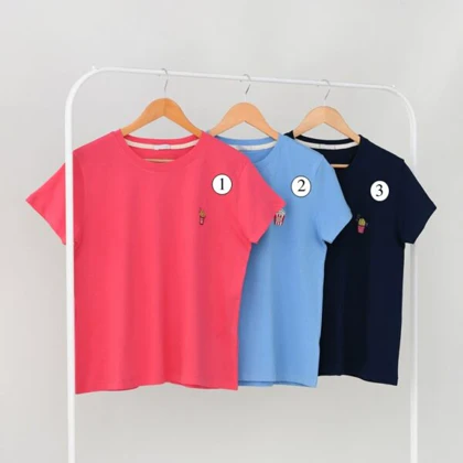 تیشرت رنگی گلدوزی کد 369