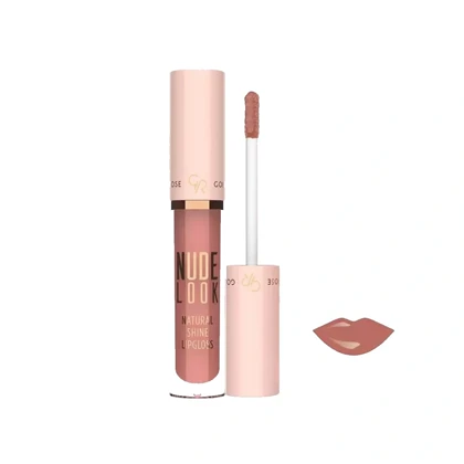 لیپ گلاس گلدن رز, مدل Nude Look Natural Shine رنگ Peachy Nude شماره 04