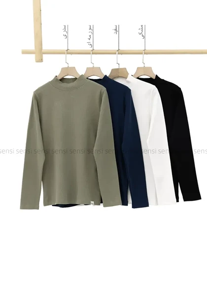 بلوز کبریتی یقه 5سانت کد1004452