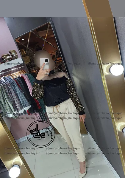 شومیز مخمل پولکی