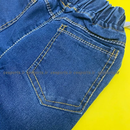 شلوارجین دخترانه بچه گانه طرح گل