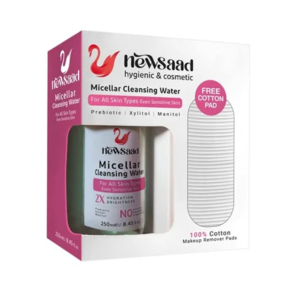 میسلار واتر انواع پوست نیوساد به همراه پد پاک کننده 250 میل