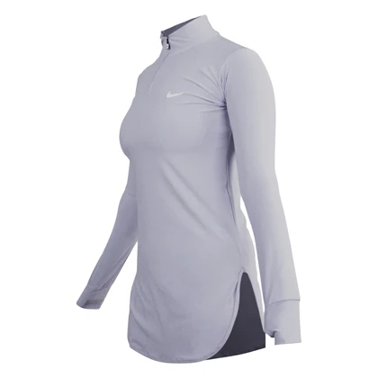 استرج آستین بلند نیم زیپ ورزشی زنانه نایک مدل VHD-3K1452 یاسی