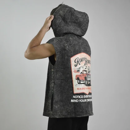 هودی آستین حلقه‌ای اسپرت سنگشور توکرکی مدل SPL-4F0698 مشکی