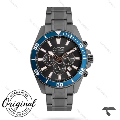 ساعت کرست مردانه 6274-3 صفحه مشکی Crest-10891-G
