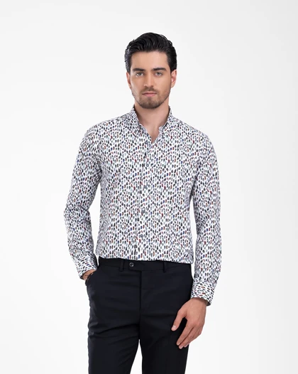 ام کی کالکشن پیراهن آستین بلند mk-22862-white