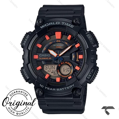 ساعت کاسیو AEQ-110W-1A2V مردانه عقربه نارنجی Casio-10252-G