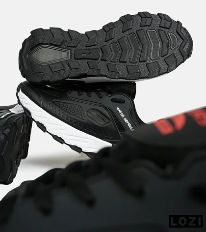 کفش کتانی مردانه مشکی سفید SKECHERS water repellent