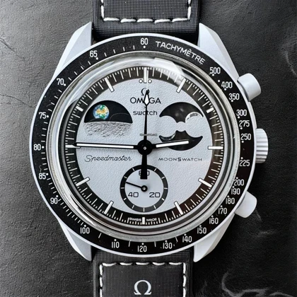 امگا سواچ ماموریت به ماه بند رابر جدید u-9987