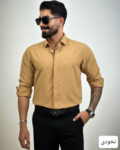 پیراهن مردانه پارچه ای ساده_کد4502