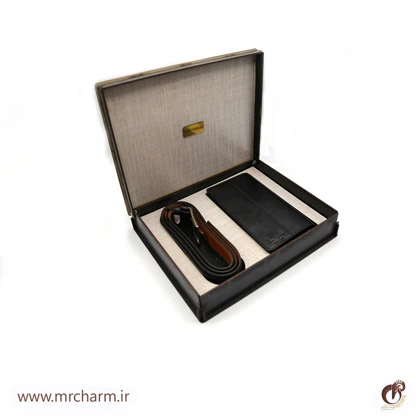 ست چرم کیف و کمربند مردانه mrc131-15