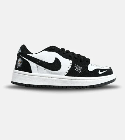 کفش کتانی مردانه و زنانه سفید مشکی نایک NIKE jordan Vodoo