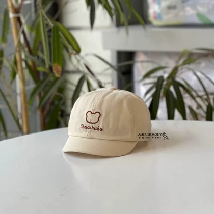 کلاه بیسبالی نوزادی کتان نقاب کوتاه