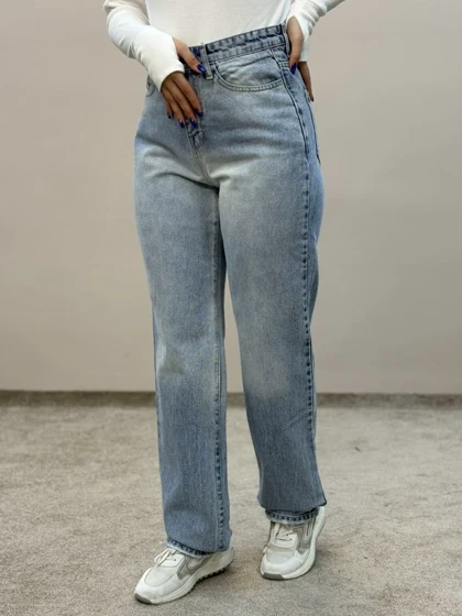 شلوار استریت جین آبی روشن تینت بروسو