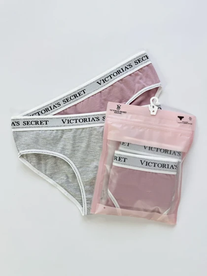 شورت اسلیپ زنانه نخ پنبه کمر کش شاین بسته 2 عددی ویکتوریا سکرت Victoria's Secret