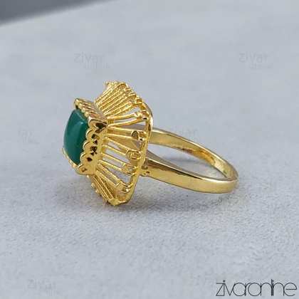 انگشتر زنانه چهارگوش طرح یشم 30132