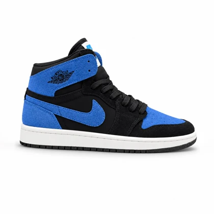 کفش و کتانی مردانه ساق‌دار مدل NIKE JORDAN 1 رنگ مشکی آبی کد 21861