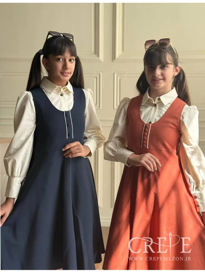 سارافان لینن جلو دکمه