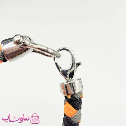دستبند امگا کنفی مردانه سه رنگ قفل نقره ای کیفیت مستر کد 600