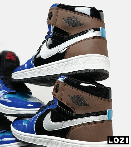 کتانی ساق‌دار زنانه و مردانه آبی مشکی قهوه ای Nike air jordan 1 مدل 6620