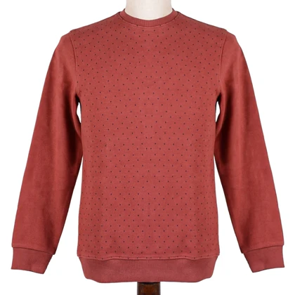 پلیور یقه‌گرد مردانه طرح خال‌خالی