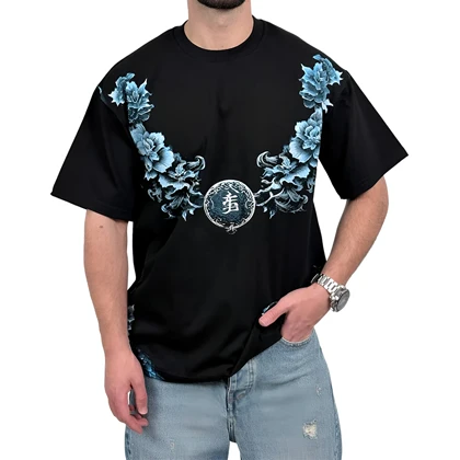 تیشرت مردانه مشکی طرح بال