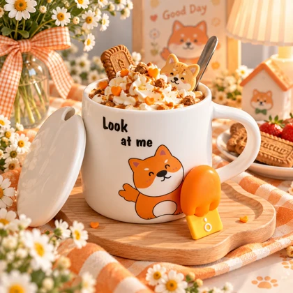 ماگ گربه نارنجی کیوت