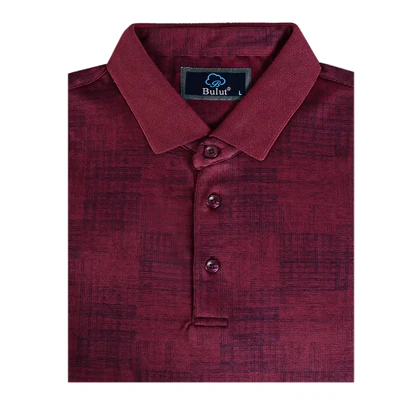 پولوشرت طرحدار یقه دکمه‌دار مردانه