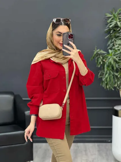 مانتو کتان پایین برش‌دار