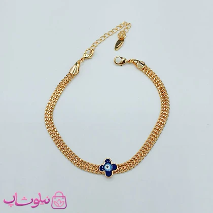 دستبند زنانه ysx مدل چشم نظر طلایی کد 1591